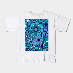 Blue Flowers Kids T-Shirt